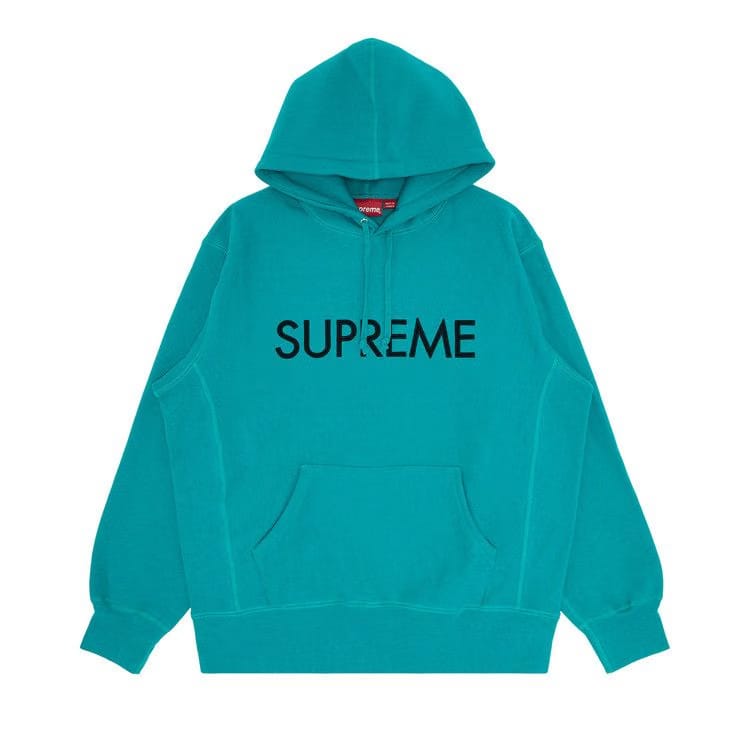 Supreme Capital Hoodie Dark Aqua