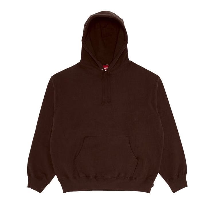 Supreme Satin Appliqué Hoodie Brown