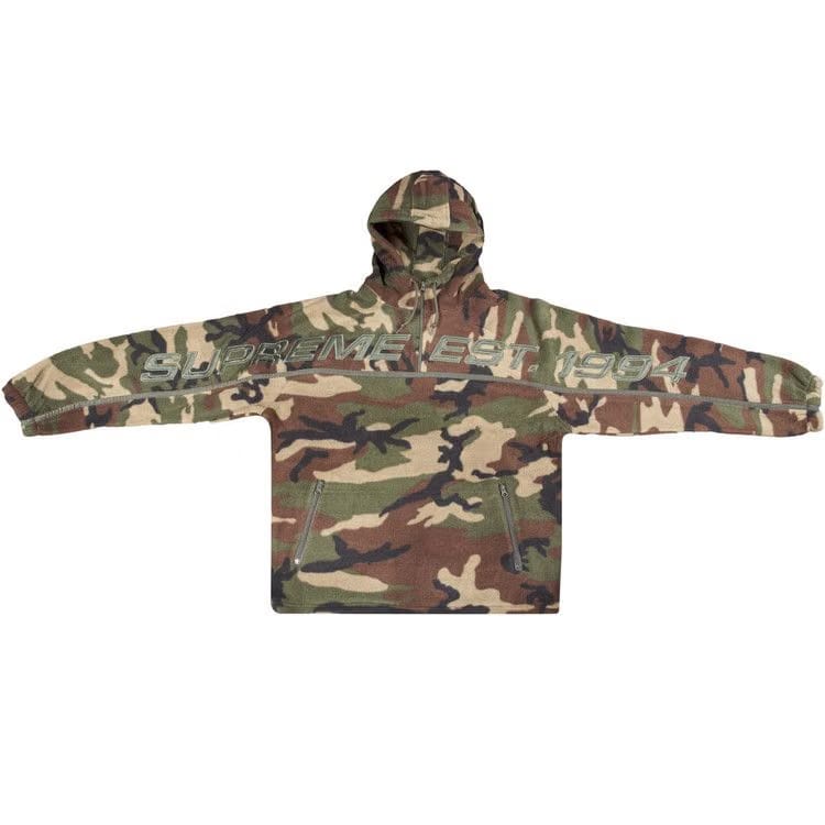Supreme Polartec Half Zip Hoodie Camo