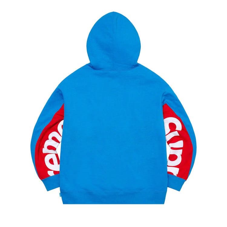 Supreme Cropped Panels Hoodie Bright Blue
