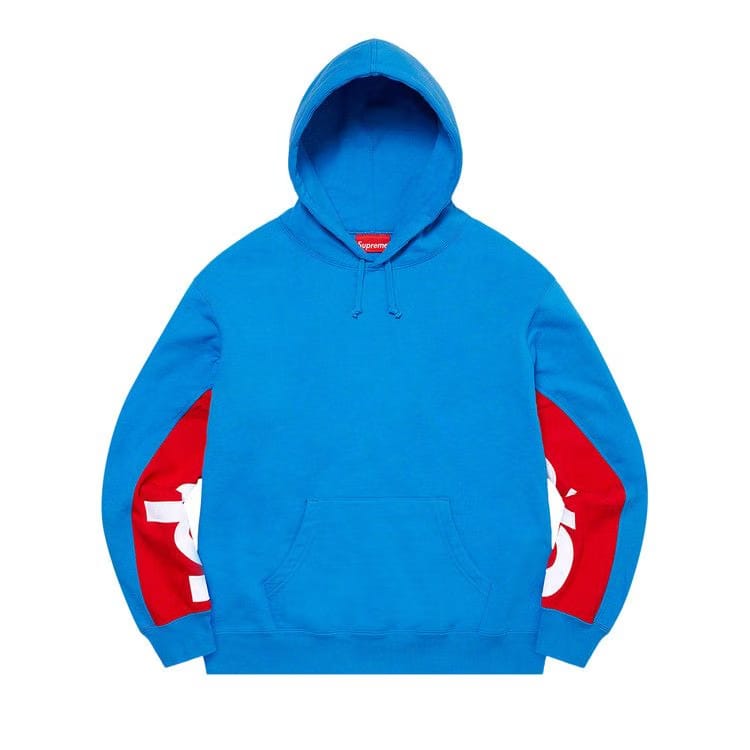 Supreme Cropped Panels Hoodie Bright Blue