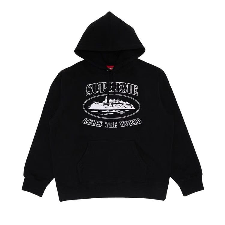 Supreme x Corteiz Rules The World Hoodie Black