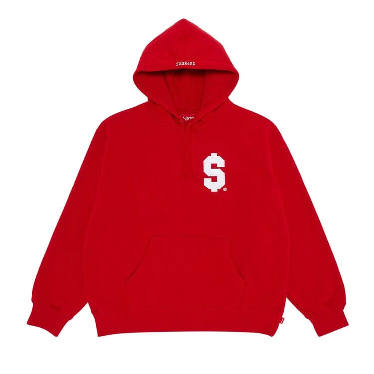 Supreme $ Hoodie Red