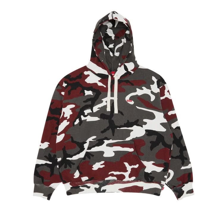 Supreme Small Box Drawcord Hoodie Red Camo