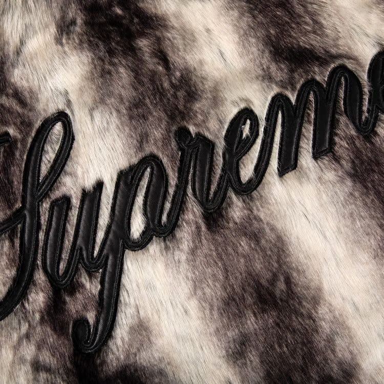 Supreme Faux Fur Reversible Hooded Jacket Black