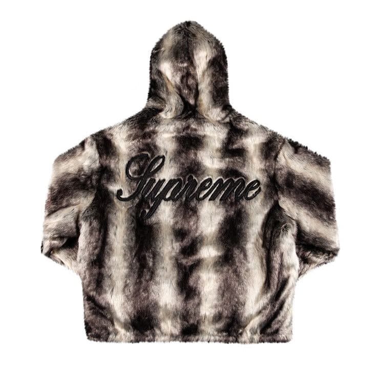 Supreme Faux Fur Reversible Hooded Jacket Black