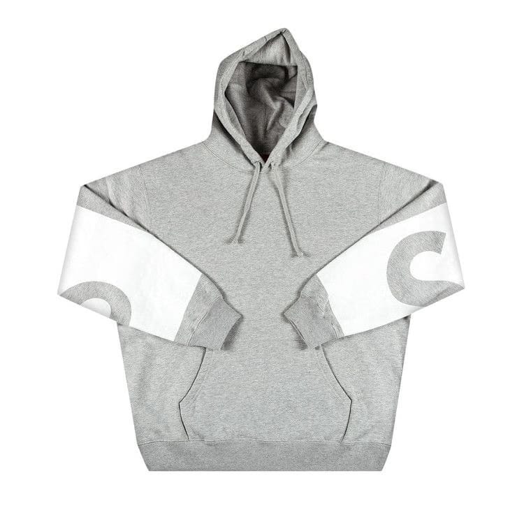 Supreme Big Logo Hoodie Heather Grey