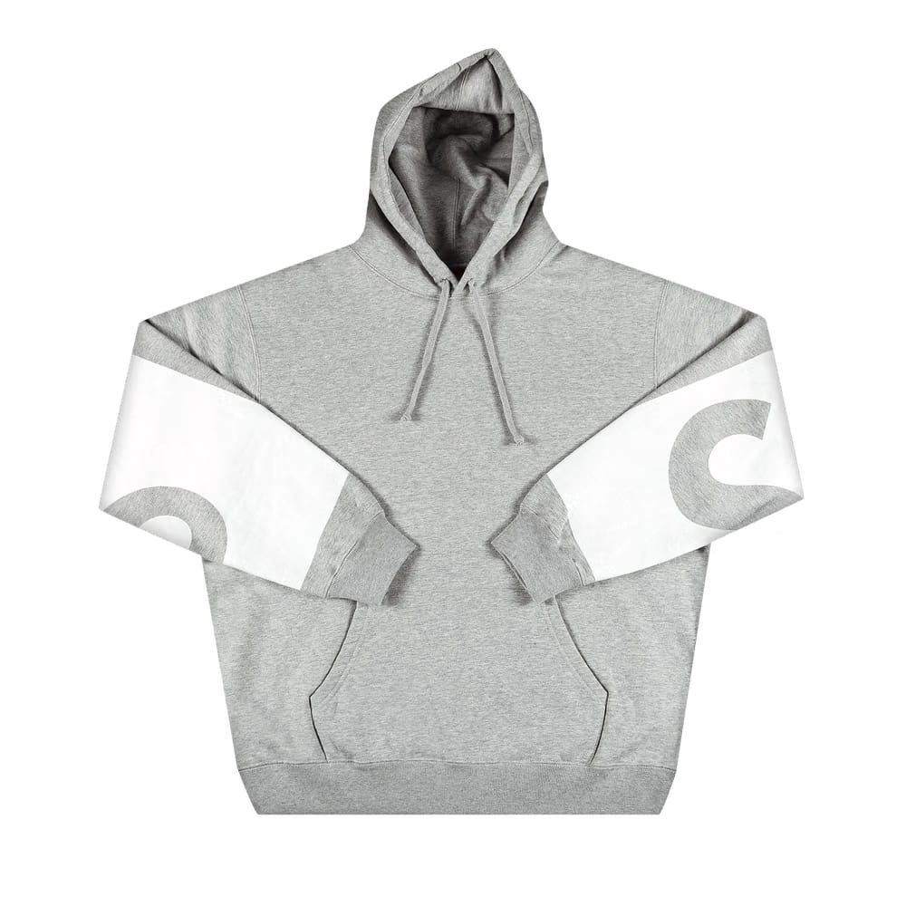 Supreme Big Logo Hoodie Heather Grey
