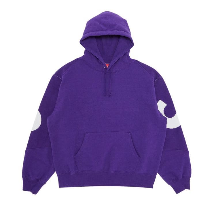 Supreme Big Logo Jacquard Hoodie Purple
