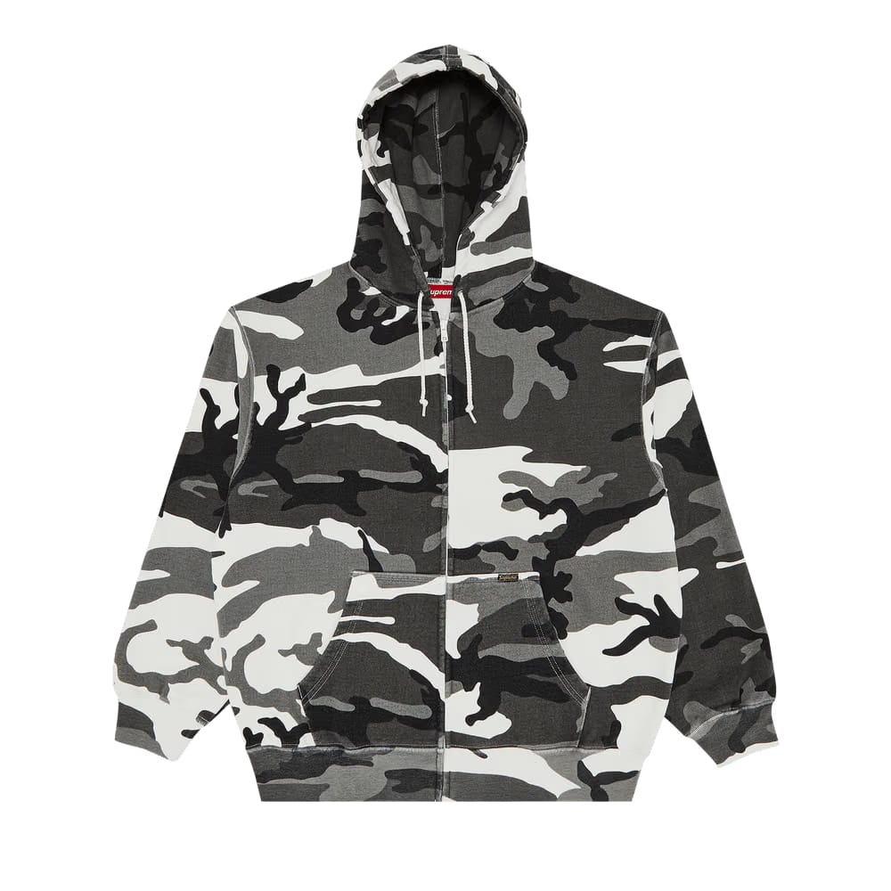 Supreme Work Zip Up Hoodie Snow Camo