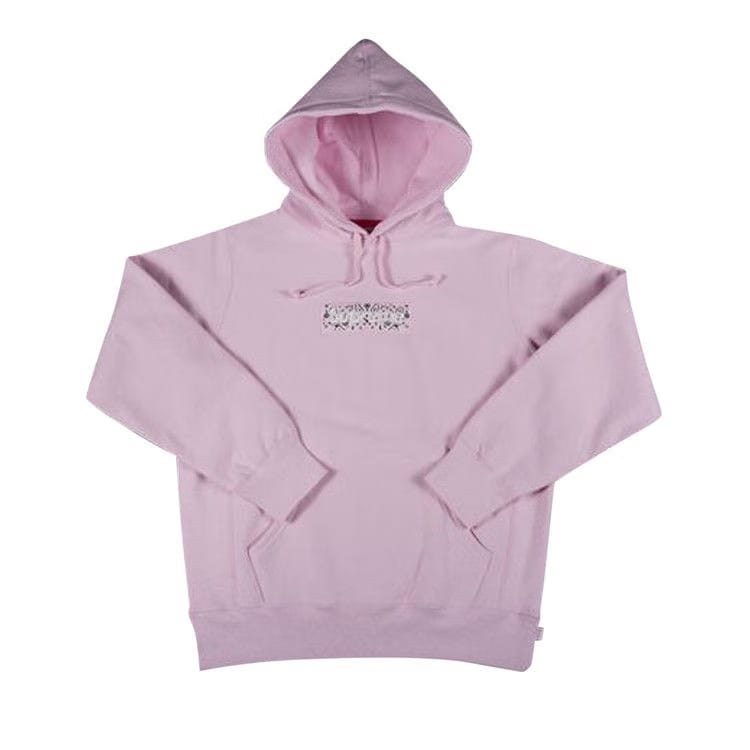 Supreme Bandana Box Logo Hoodie Pink