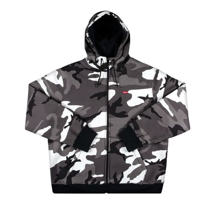 Supreme x WINDSTOPPER Zip Up Hoodie Snow Camo