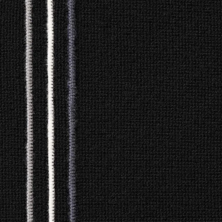 Supreme Stripe Zip Up Polo Sweater Black