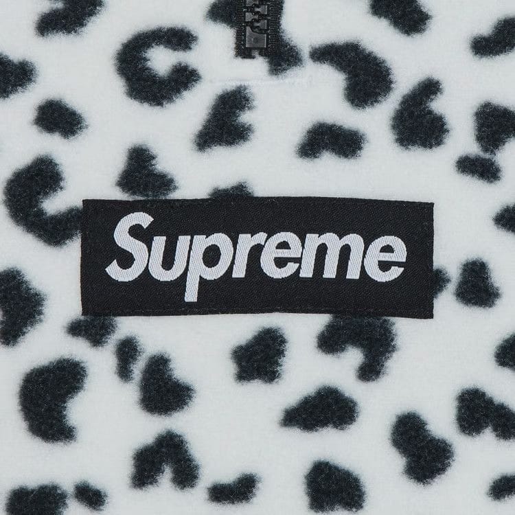 Supreme Polartec Facemask Half Zip Hoodie Leopard