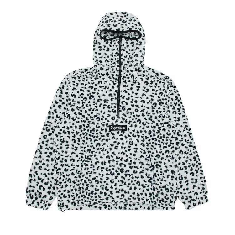 Supreme Polartec Facemask Half Zip Hoodie Leopard