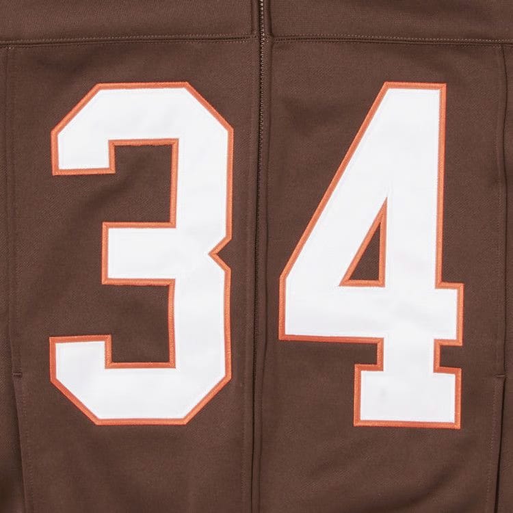Supreme Football Zip Up Hoodie Brown