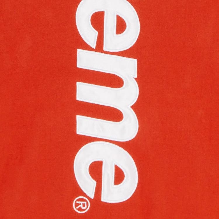 Supreme Satin Appliqué Hoodie Bright Orange
