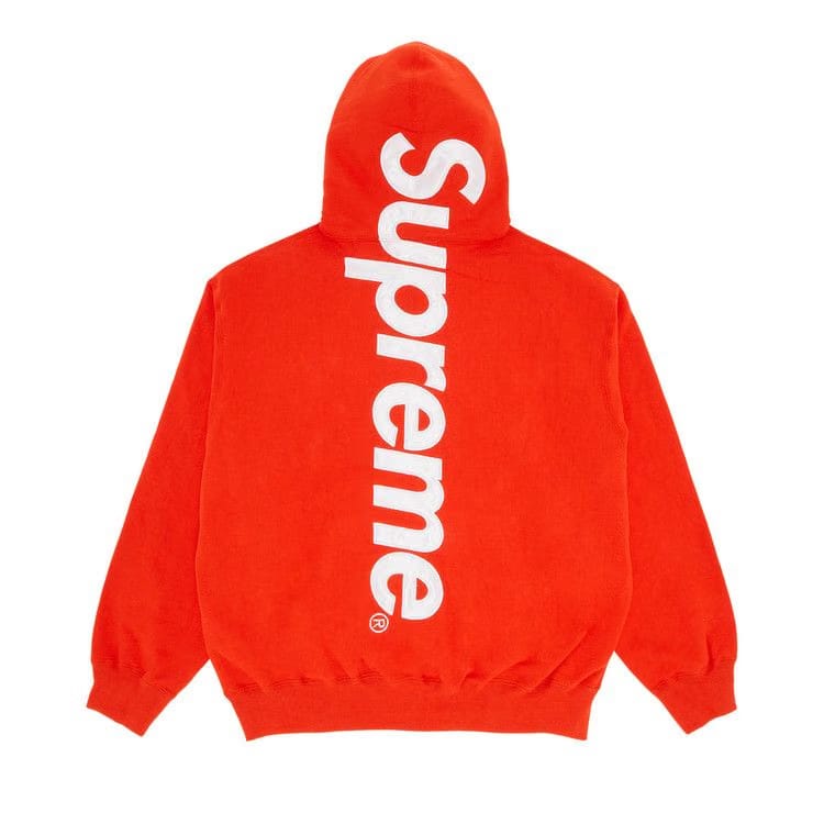 Supreme Satin Appliqué Hoodie Bright Orange