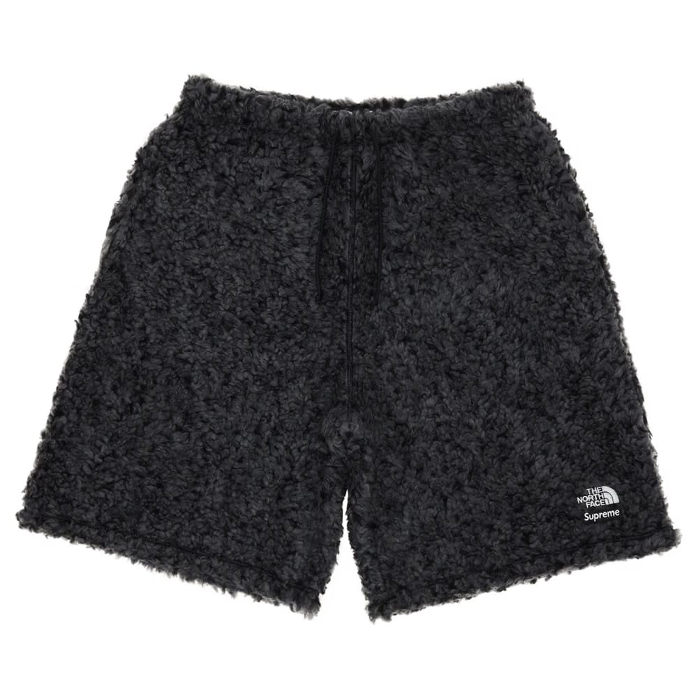 Supreme x The North Face High Pile Fleece Shorts Black