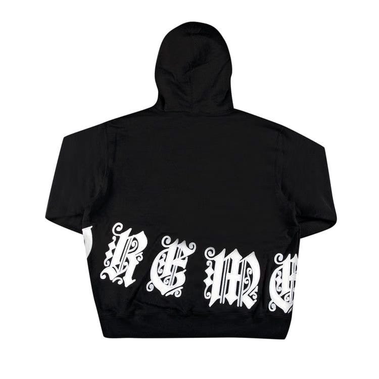 Supreme Old English Wrap Hoodie Black
