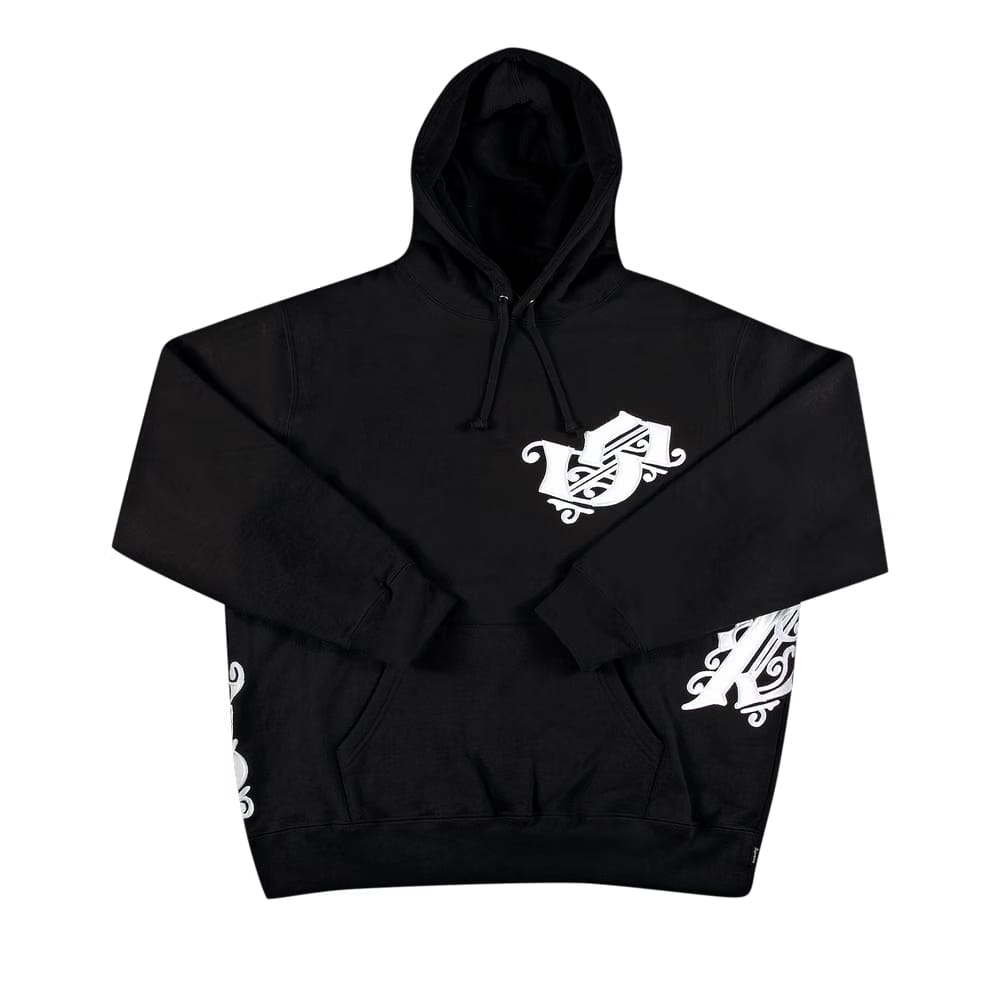 Supreme Old English Wrap Hoodie Black