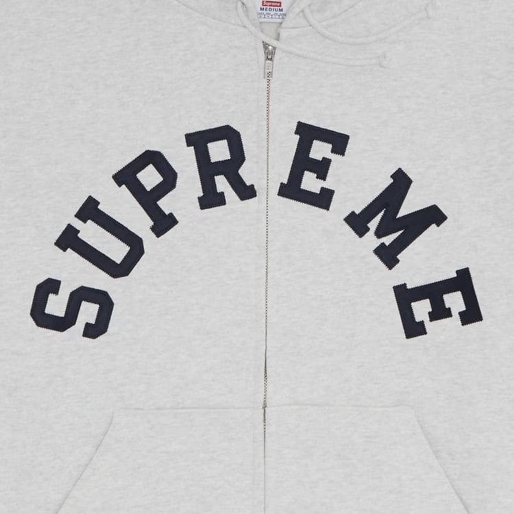 Supreme x Champion Zip Up Hoodie Ash Grey