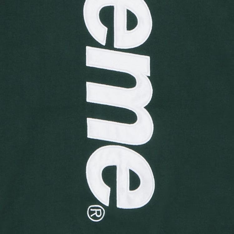Supreme Satin Appliqué Hoodie Dark Green