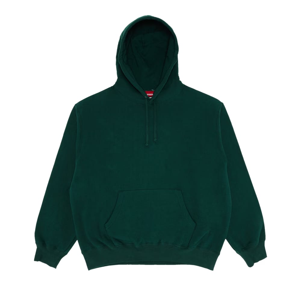 Supreme Satin Appliqué Hoodie Dark Green