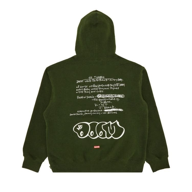 Supreme MF DOOM Hoodie Dark Olive