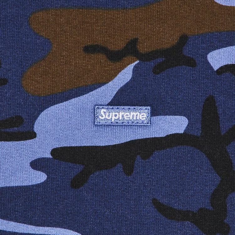 Supreme Small Box Zip Up Hoodie Blue Camo