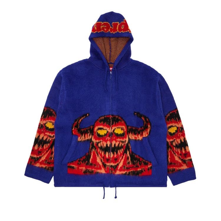 Supreme x Toy Machine Zip Up Hoodie Blue