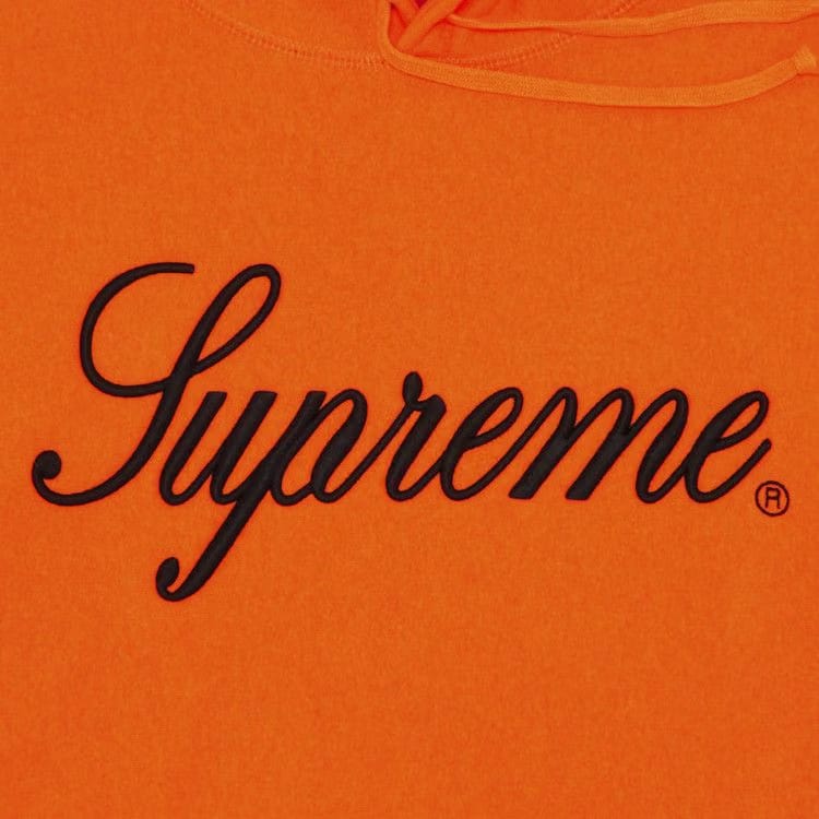 Supreme Embroidered Script Hoodie Bright Orange