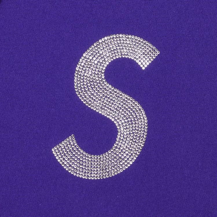 Supreme x Swarovski S Logo Hoodie Purple