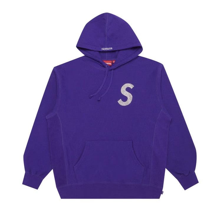Supreme x Swarovski S Logo Hoodie Purple