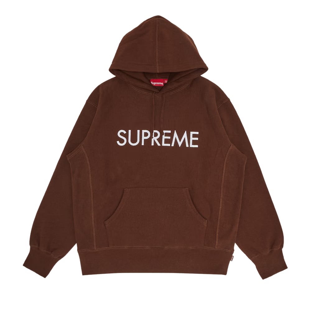 Supreme Capital Hoodie Dark Brown