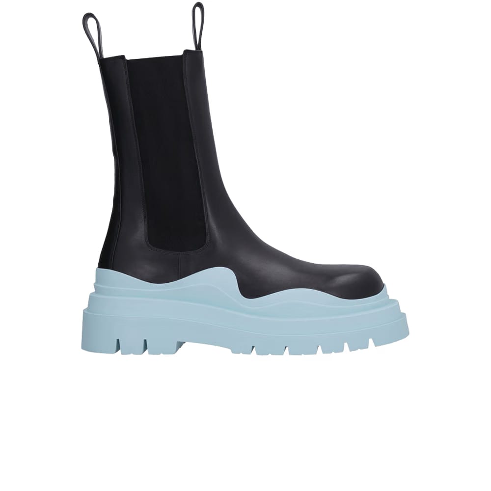 Bottega Veneta Tire Boot Black Pale Blue