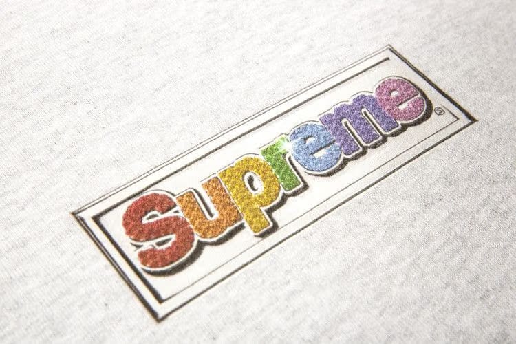 Supreme Bling Box Logo Hoodie Ash Grey