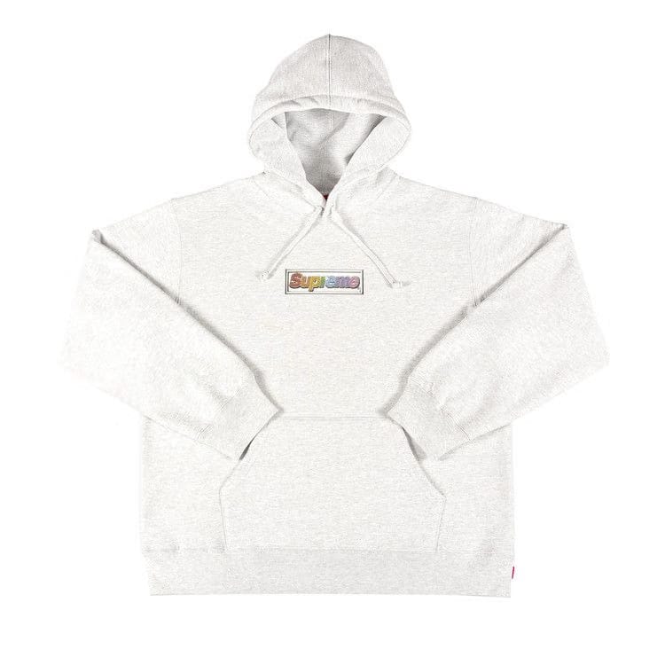 Supreme Bling Box Logo Hoodie Ash Grey