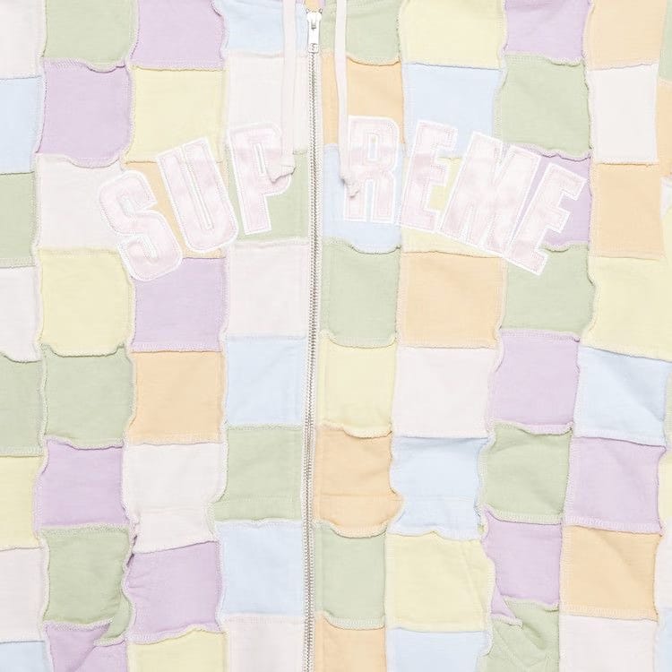 Supreme Reverse Patchwork Zip Up Hoodie Multicolor