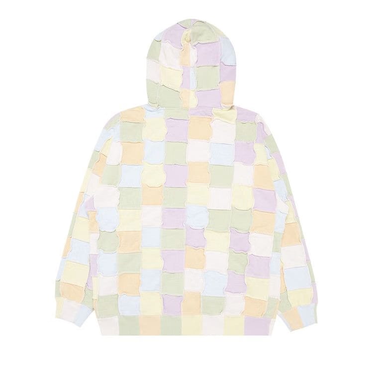 Supreme Reverse Patchwork Zip Up Hoodie Multicolor