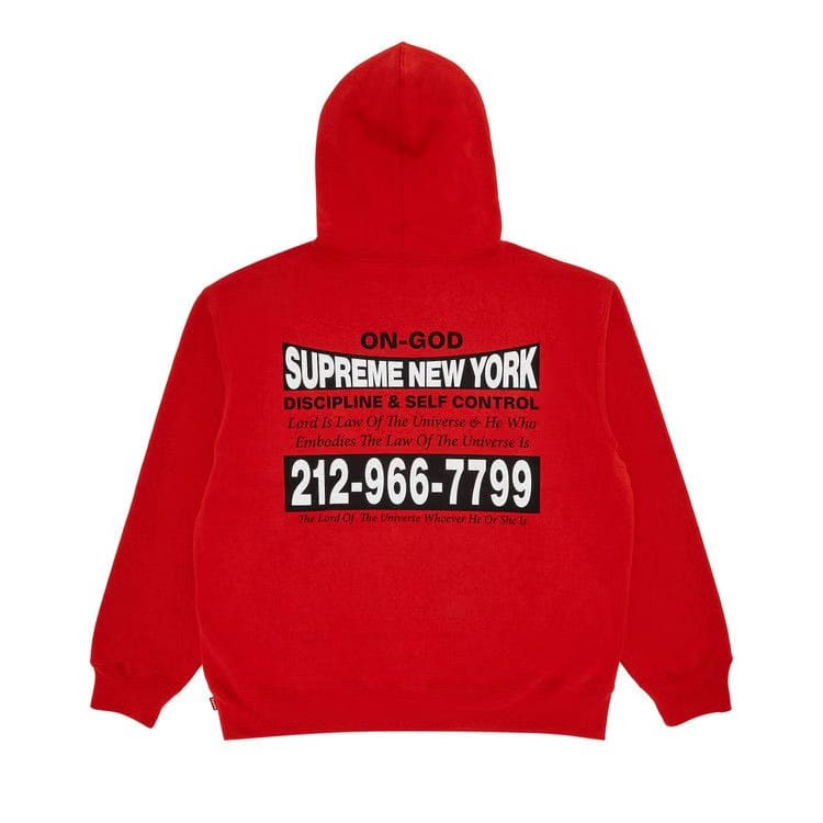 Supreme On God Hoodie Burnt Red