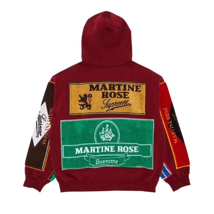 Supreme x Martine Rose Towel Zip Up Hoodie Cardinal