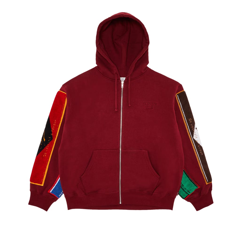 Supreme x Martine Rose Towel Zip Up Hoodie Cardinal