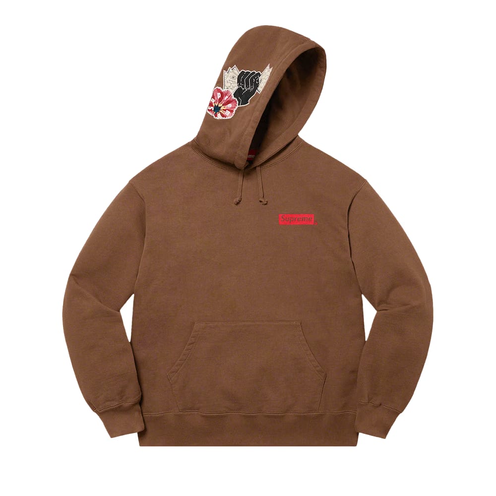Supreme Instant High Patches Hoodie Brown