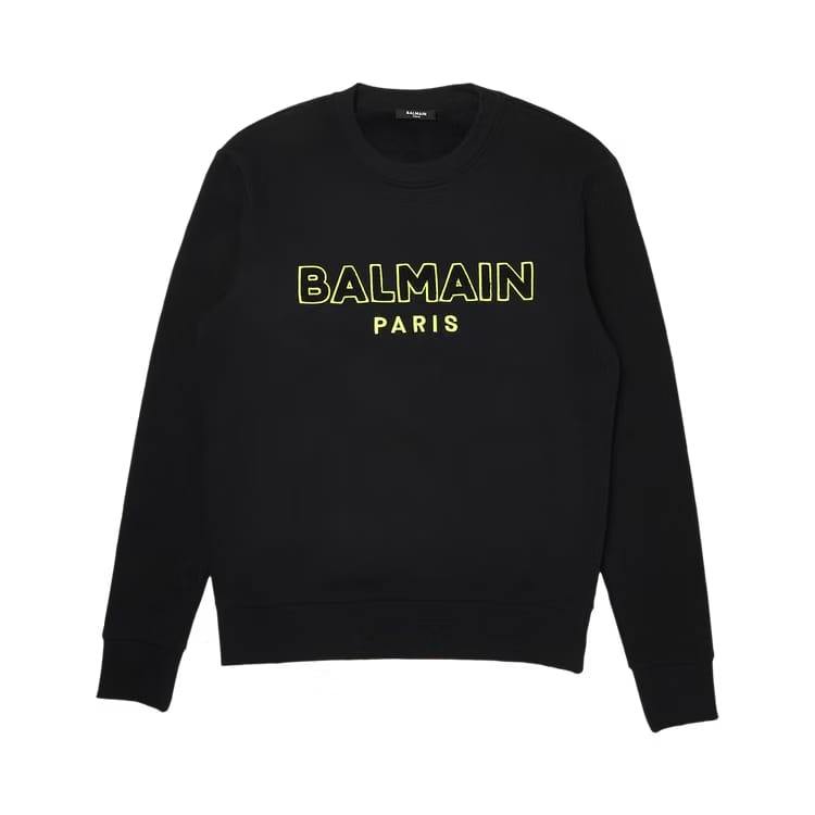 Balmain Curly Sweatshirt Noir/Jaune