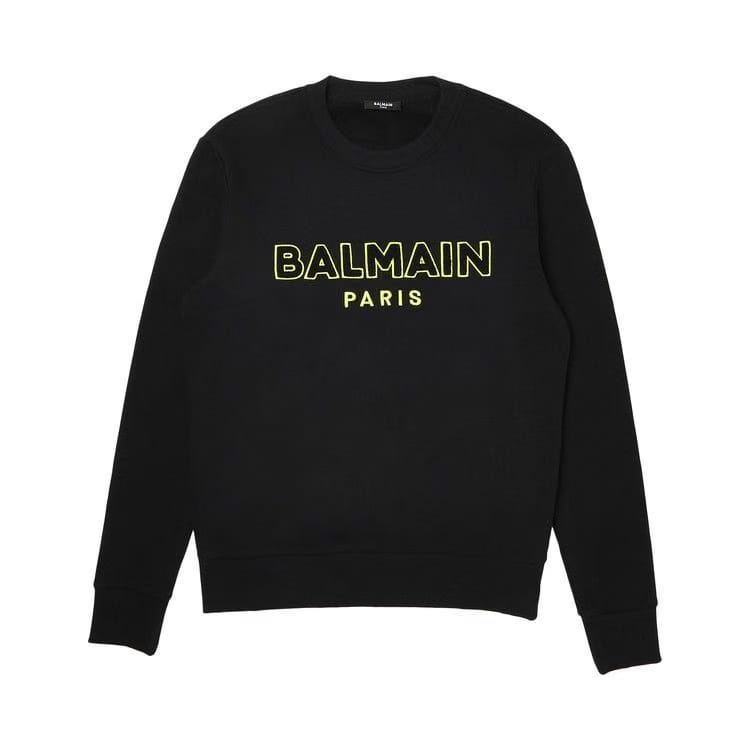 Balmain Curly Sweatshirt Noir/Jaune