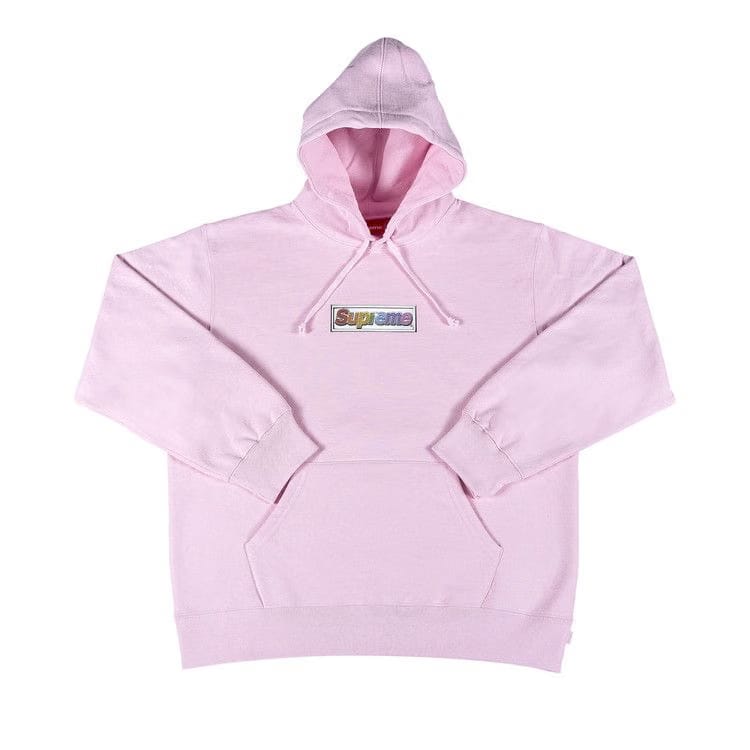Supreme Bling Box Logo Hoodie Light Pink