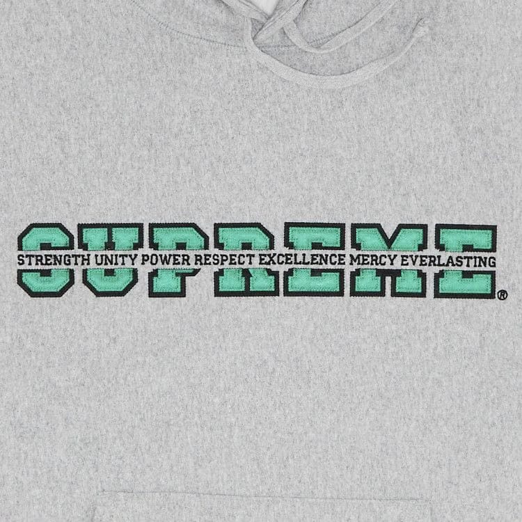 Supreme Collegiate Acronym Hoodie Heather Grey