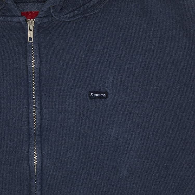 Supreme Overdyed Small Box Zip Up Hoodie Dark Slate