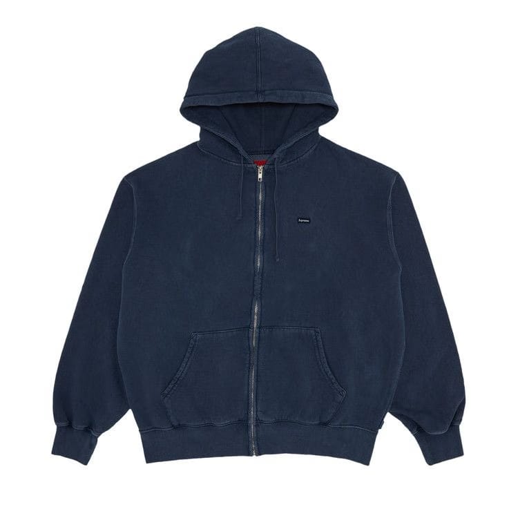 Supreme Overdyed Small Box Zip Up Hoodie Dark Slate